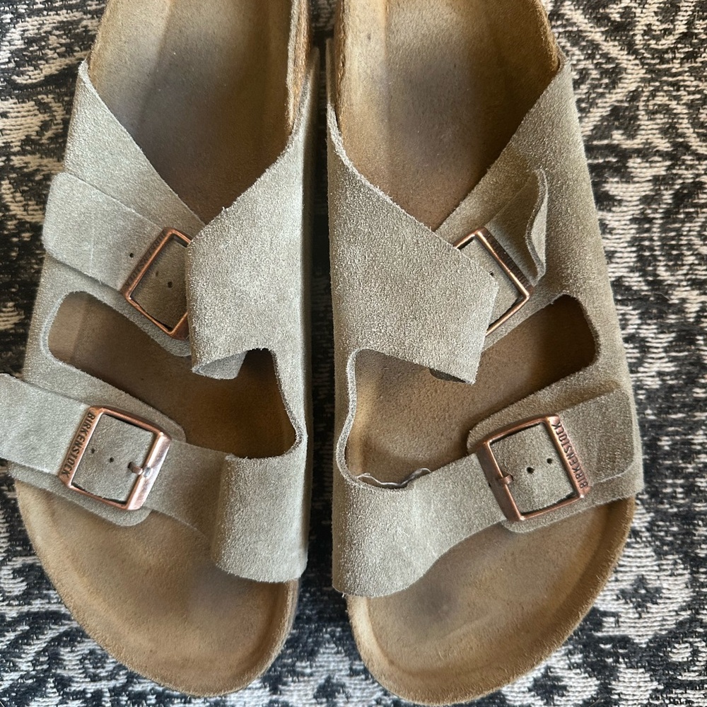Birkenstock Men's Sandals - Olive Suede